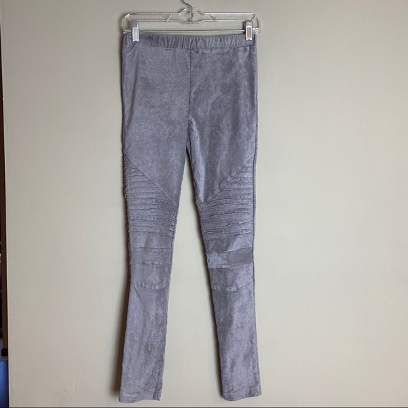 Faux Suede Leggings Taupe - Picture 1 of 4